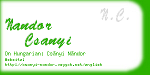 nandor csanyi business card
