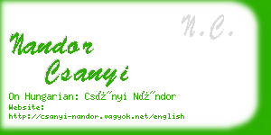 nandor csanyi business card